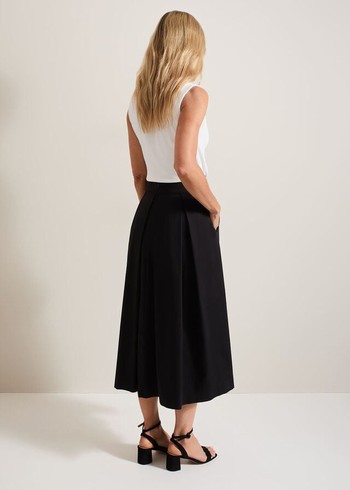 Phase Eight Trinity Pleated Skirts Black Canada | FINTSQ-854